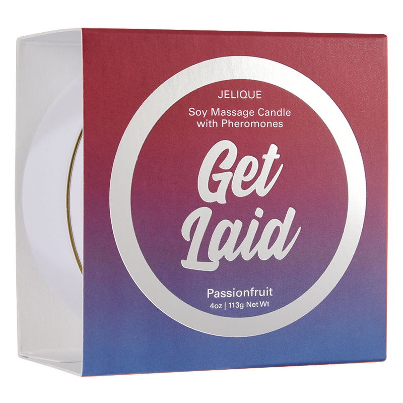 NEW JEL4502-04 Jelique Products 4 oz  Massage Candle Get Laid Passion Fruit