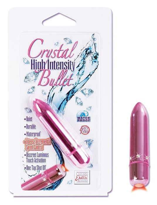 SE0075-50-2 California Exotics Crystal High Intensity Bullet - Pink