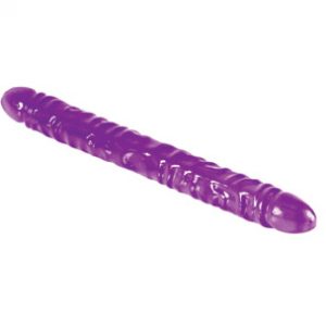 SE0280-60-2 California Exotics Reflective Gel 18” Veined Double Dong
