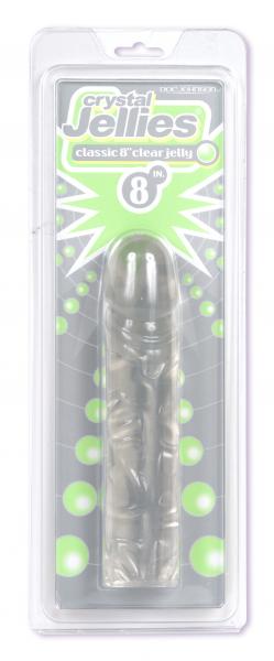 D0285-02 CD Doc Johnson  Classic 8" Clear Crystal Jelly Dong