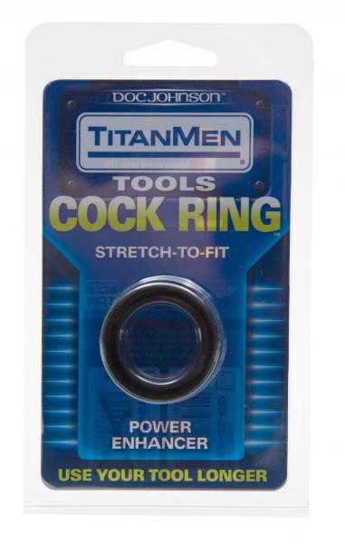 D3503-01 CD Doc Johnson Titanmen Tools Cock Ring Black