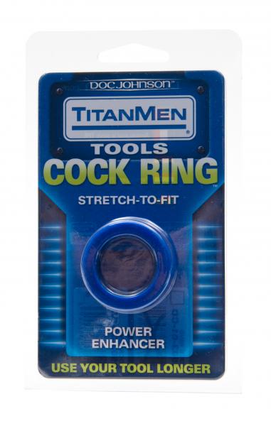 D3503-02 CD Doc Johnson Titanmen Tools Cock Ring Blue