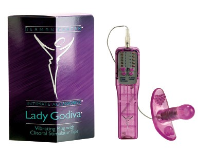 SE9751-14 BX Berman Lady Godiva – Vibrating Plug with Clitoral Stimulator Tips SALE PRICED WHILE STOCK LASTS