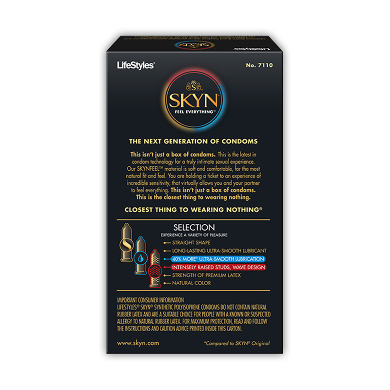A07110 Lifestyles Condom SKYN Selection 10 Pack