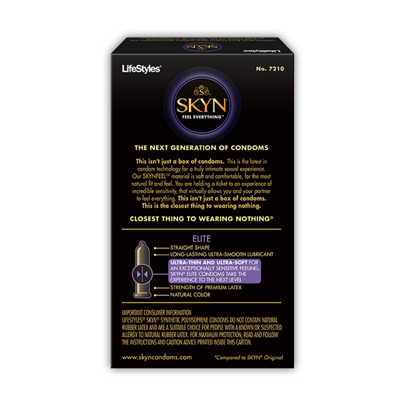 A07210 Lifestyles Condom SKYN Elite 10 Pack