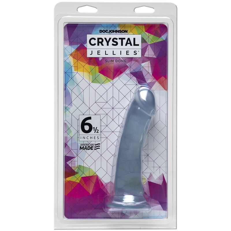 D0285-05 CD Doc Johnson Crystal Jellies®  Slim Dong 6.5" Clear