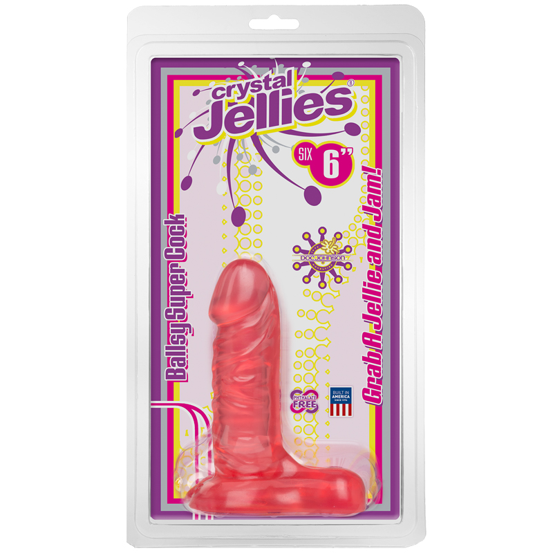 D0288-03 CD Doc Johnson  Ballsy Pink Jelly Super Cock 6" x 1½"