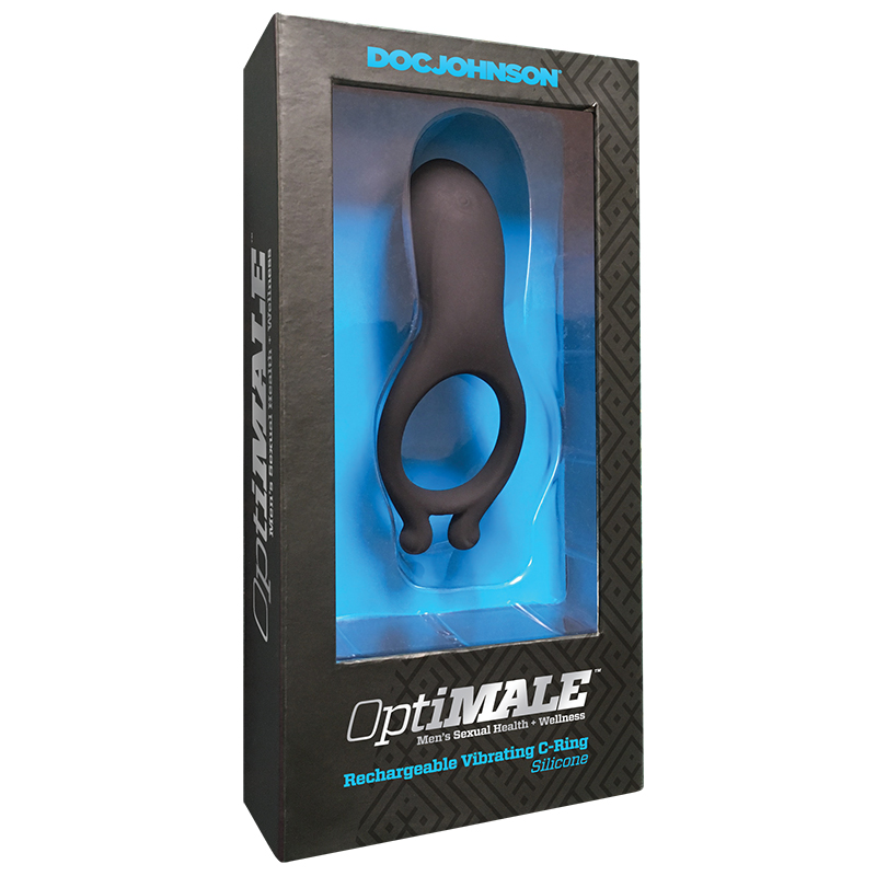 D0690-30 BX Doc Johnson OptiMALE™ Rechargeable Vibrating C-Ring Black