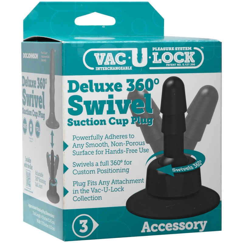 D1010-18 BX Doc Johnson Vac-U-Lock Deluxe 360? Swivel Suction Cup Plug