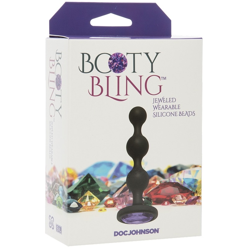 D7017-09 BX Doc Johnson Booty Bling Silicone Beads Purple