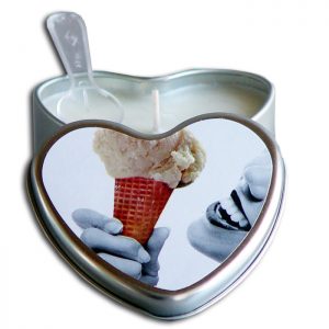 EB3001  Earthly Body 4.7 oz. Heart Tin Edible Massage CandleVanilla