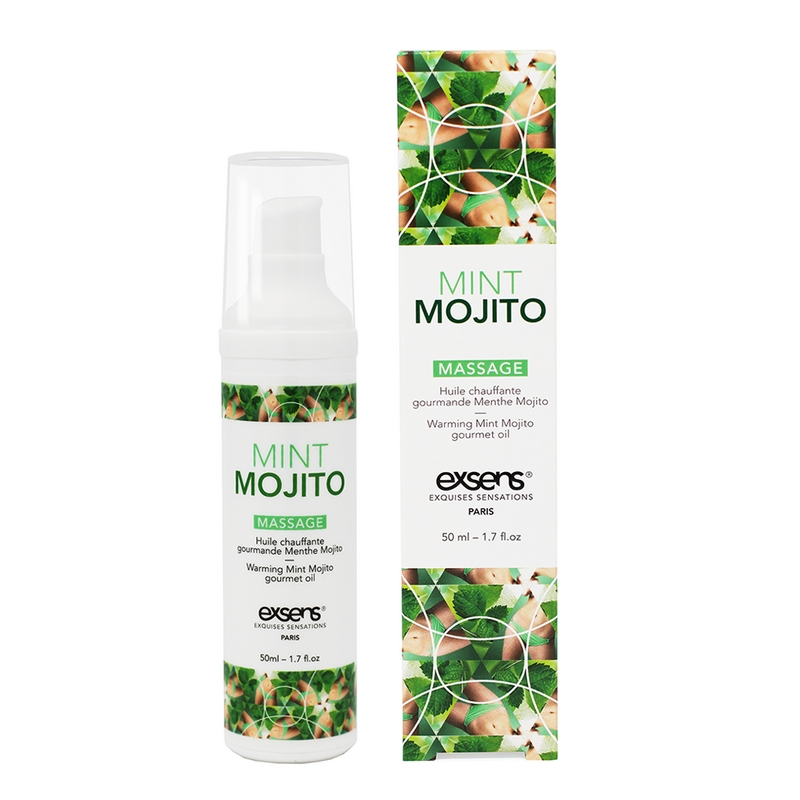 EX1004 Exsens 50 ml Warming Gourmet Massage Oil Mint Mojito