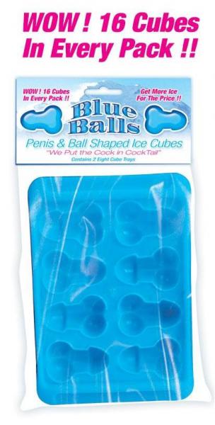 HP2219 Hott Products Blue Balls Ice Cube Tray 2 Pack