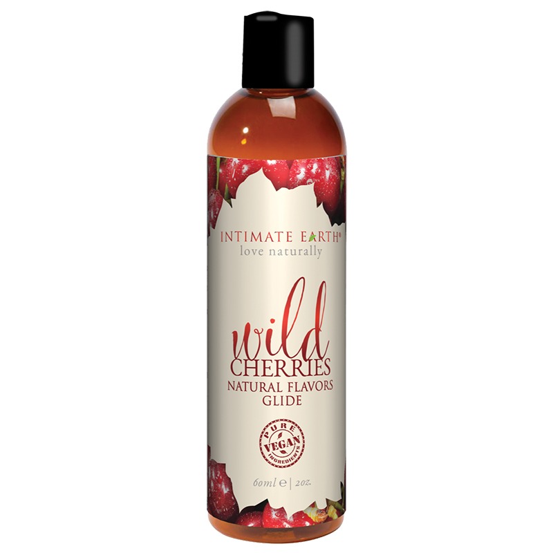 INT040-60IE Intimate Earth 60 ml Flavored Lubricant Wild Cherries