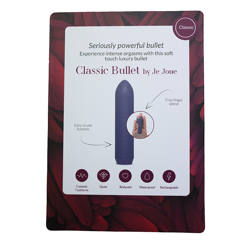 NEW JE2010 Je Joue Classic Bullet Vibrator Display CardONE PER STORE ONLY FREE WITH 3 UNITS BOUGHT