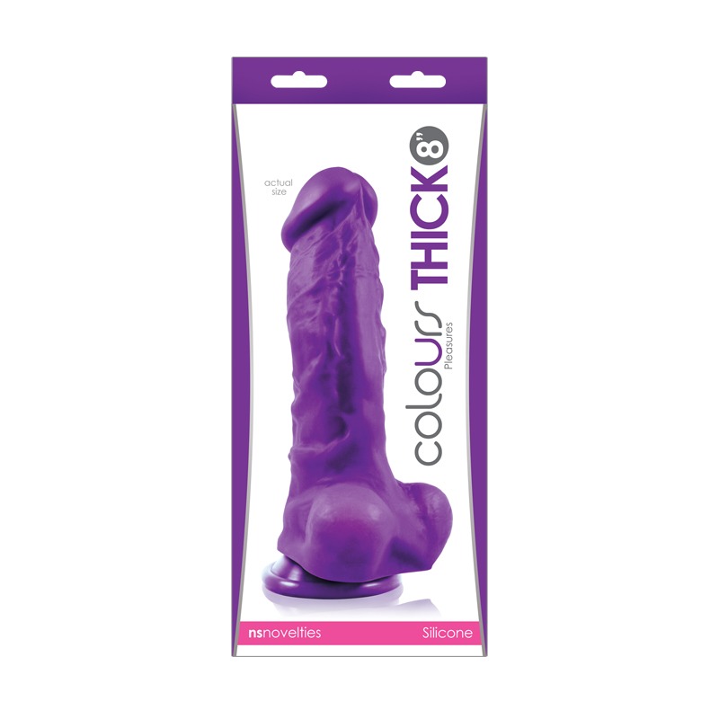 NSN0405-45 NS Novelties Colours Pleasures Thick 8" Dildo Purple
