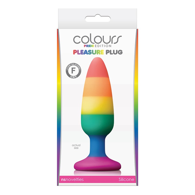 NSN0408-53 NS Novelties Colours Pride Edition Pleasure Plug Medium Rainbow
