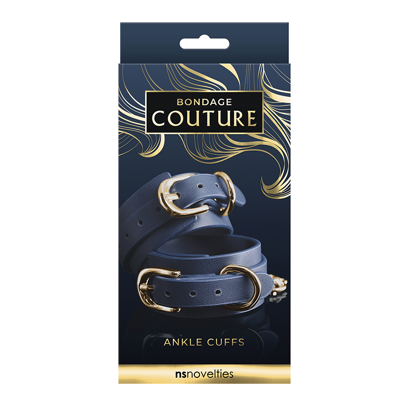 NSN1306-47 NS Novelties Bondage Couture Ankle Cuff Blue