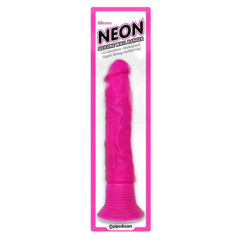 PD1448-11 Pipedream Products Neon Silicone Wall Banger Pink