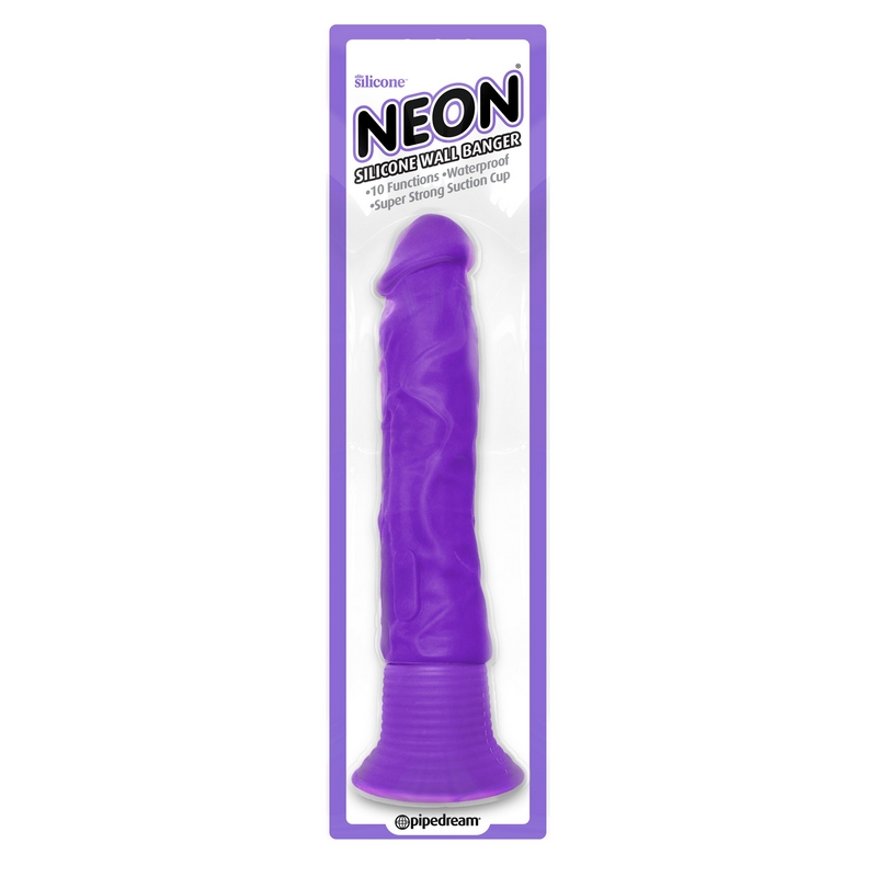 PD1448-12 Pipedream Products Neon Silicone Wall Banger Purple