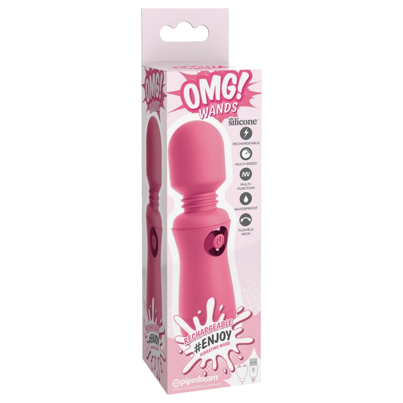 PD1785-11 Pipedream Products  OMG! Wands #Enjoy Rechargeable Wand Pink