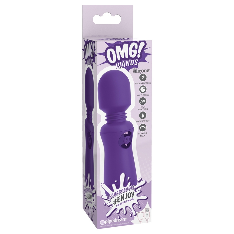 PD1785-12 Pipedream Products  OMG! Wands #Enjoy Rechargeable Wand Purple