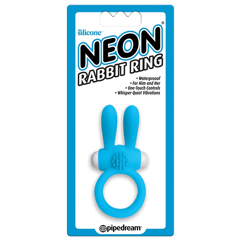 PD2016-14 Pipedream Products Neon Rabbit Ring Blue