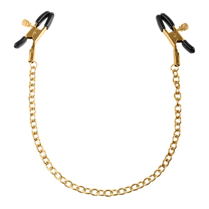 PD3977-27 Pipedream Products Fetish Fantasy Gold Chain Nipple Clamps