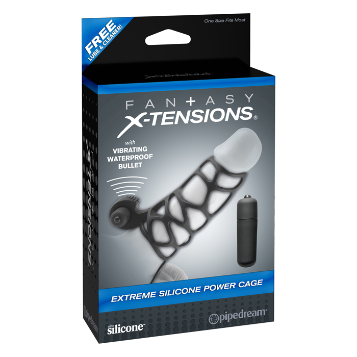 PD4143-23 Pipedream Products Fantasy X-tensions Extreme Silicone Power Cage Black