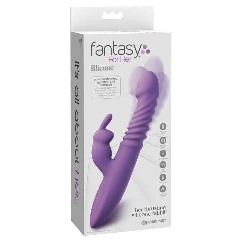 PD4958-12 Pipedream Products  Fantasy For Her Her thrusting Silicone Rabbit
