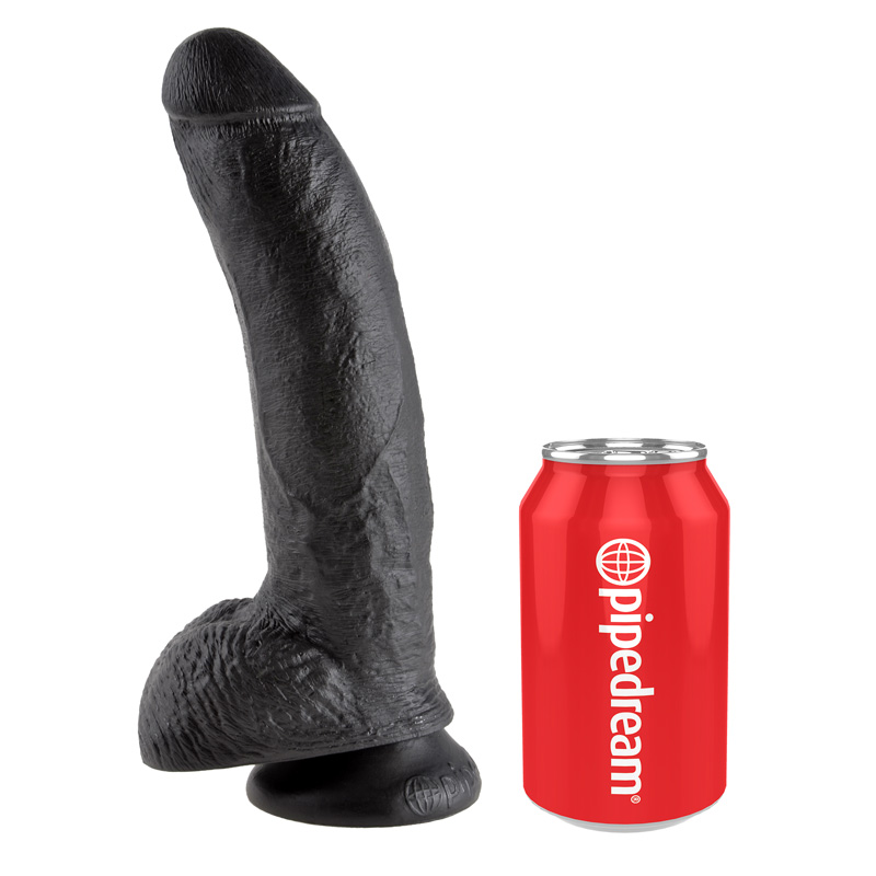 PD5508-23 Pipedream Products King Cock  9" Cock with Balls Black