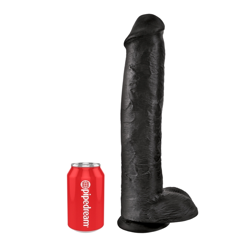 PD5535-23 Pipedream Products King Cock 15’ Cock with Balls Black