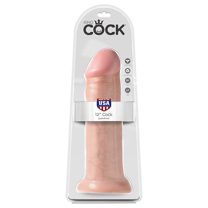 PD5538-21  Pipedream Products King Cock 12” Cock Beige