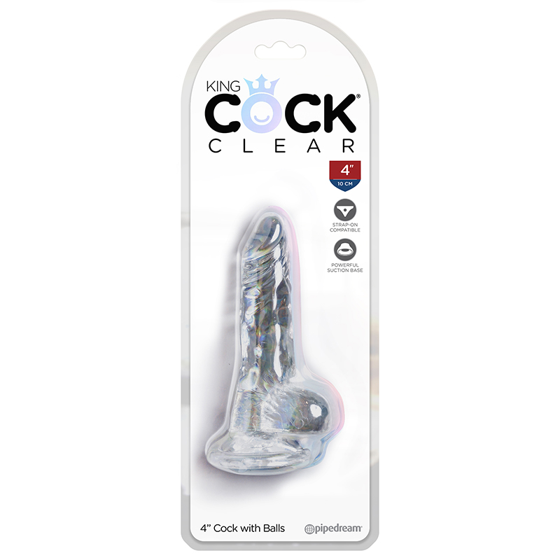 PD5750-20 Pipedream Products  King Cock Clear 4" Cock With Balls