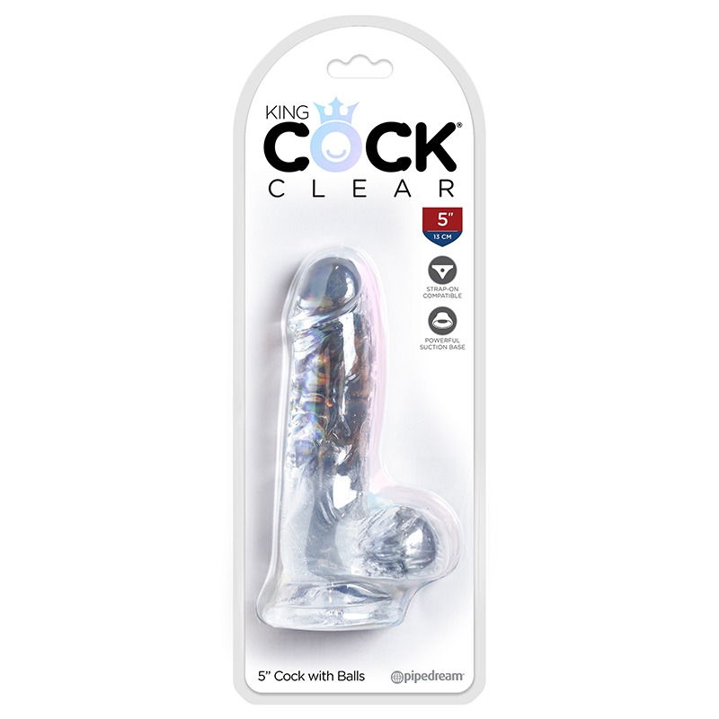 PD5751-20 Pipedream Products  King Cock Clear 5" Cock With Balls