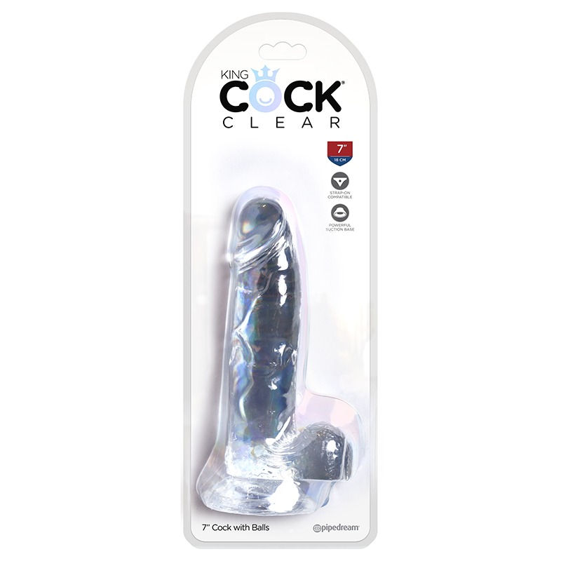 PD5754-20 Pipedream Products  King Cock Clear 7" Cock With Balls