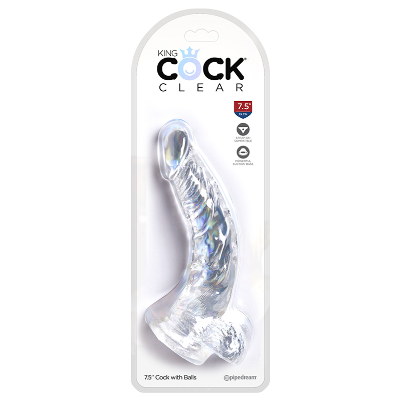 PD5755-20 Pipedream Products  King Cock Clear 7.5" Cock With Balls