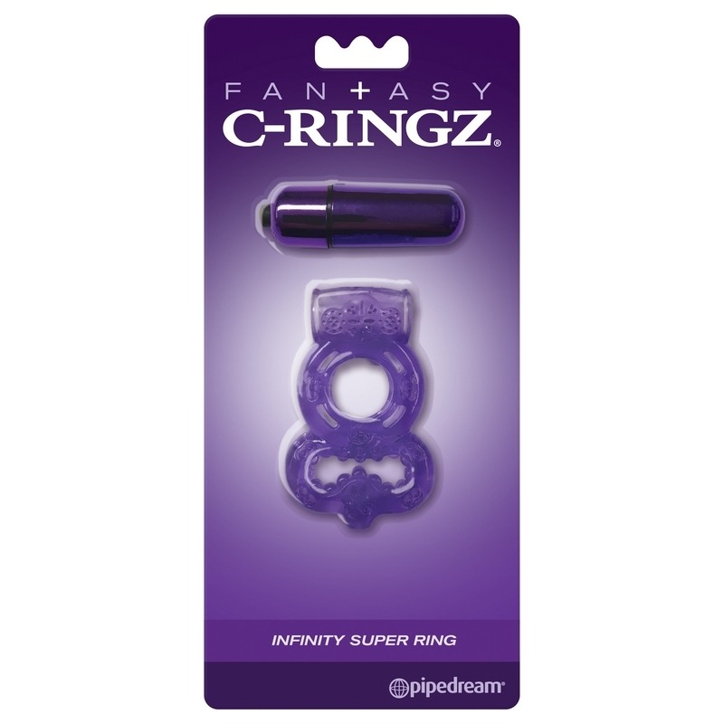 PD5861-12 Pipedream Products Fantasy C-Ringz Vibrating Infinity Super Ring Purple