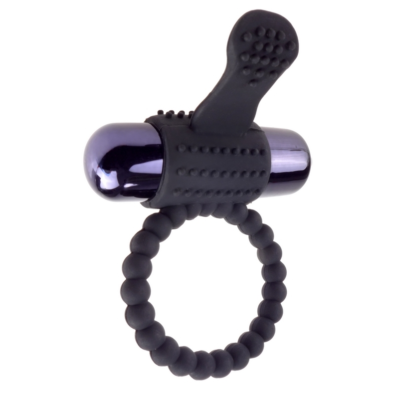 PD5966-23 Pipedream Products Fantasy C-Ringz Vibrating Silicone Super Ring Black