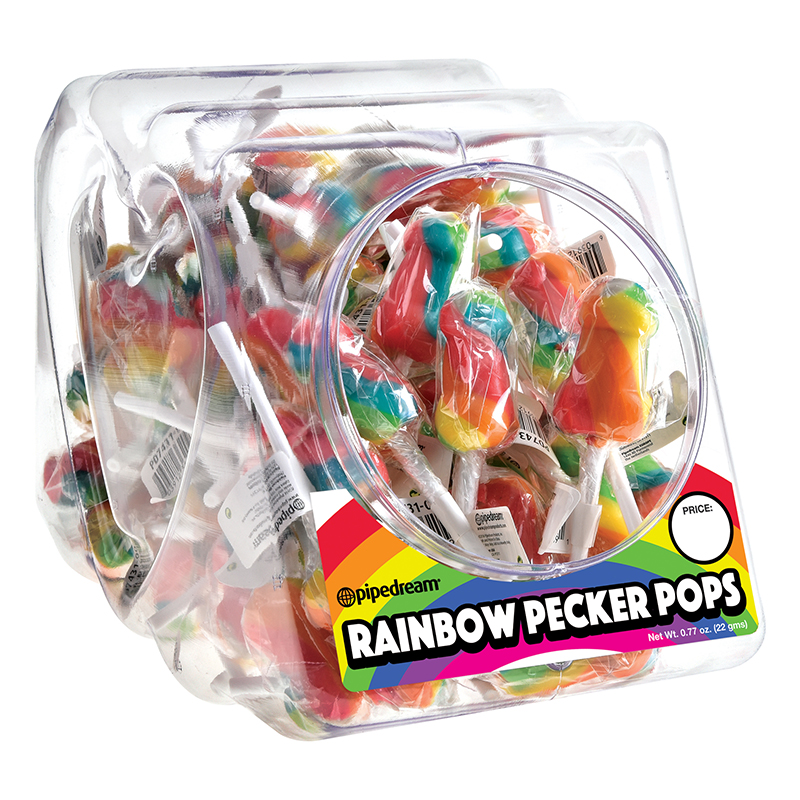 PD7431-99 Pipedream Products Pecker Rainbow Pops Bowl of 72