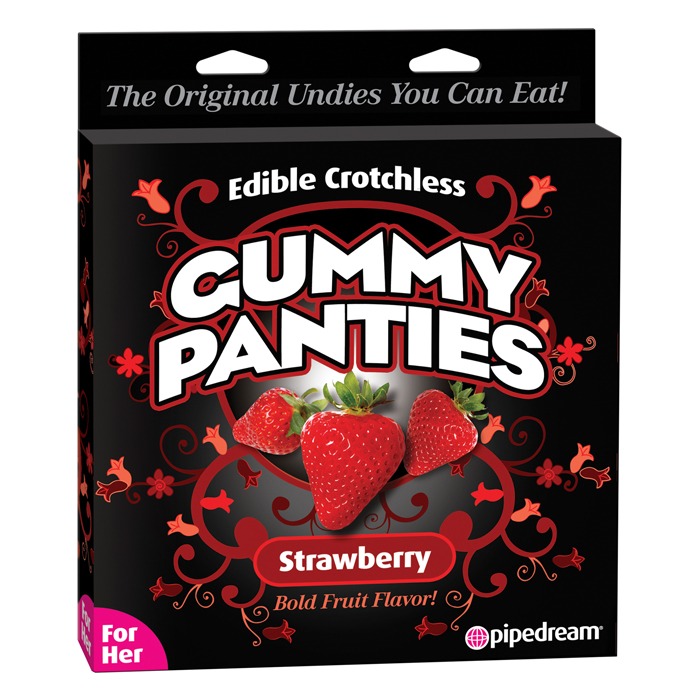 PD7507-60 Pipedream Products Edible Crotchless Gummy Panties Strawberry