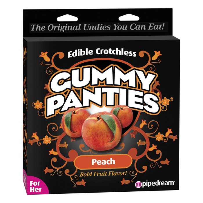 PD7507-84  Pipedream Products Edible Crotchless Gummy Panties Peach