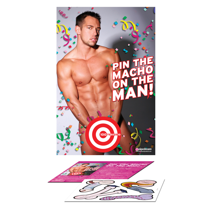 PD8204-00  Pipedream Products Pin the Macho on the Man Game – EACH