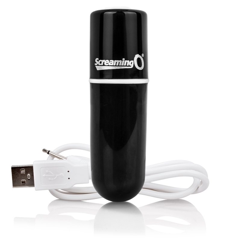 SCAMV-BL110 Screaming O Charged Vooom Rechargeable Bullet Vibe Black