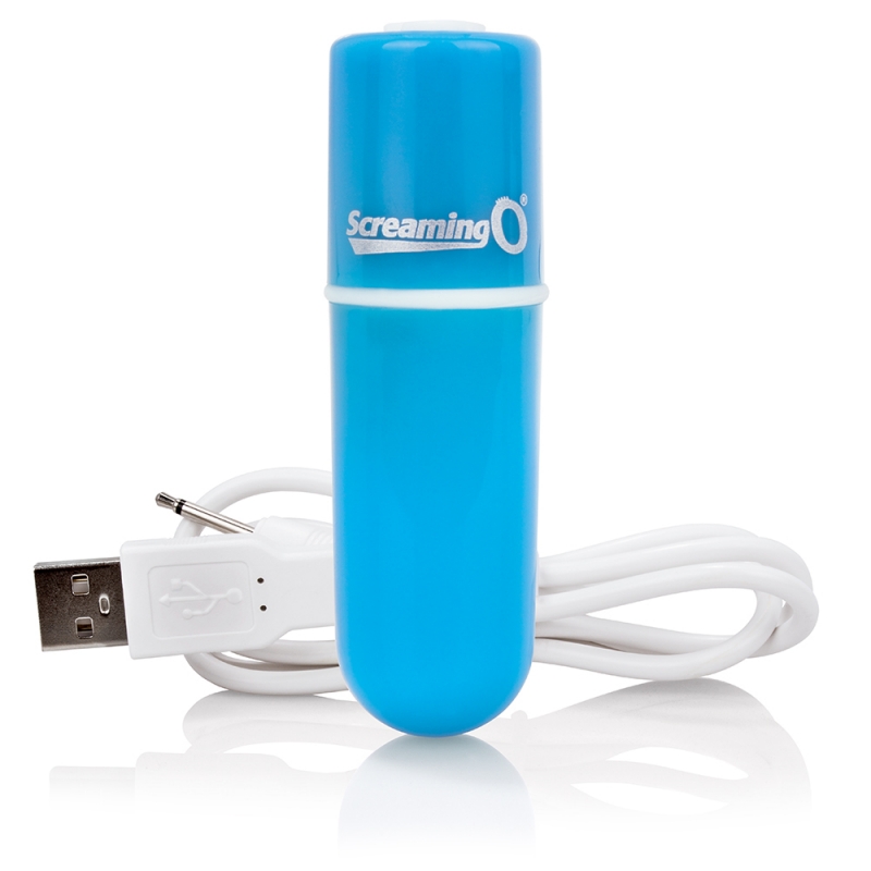 SCAMV-BU110 Screaming O Charged Vooom Rechargeable Bullet Vibe Blue