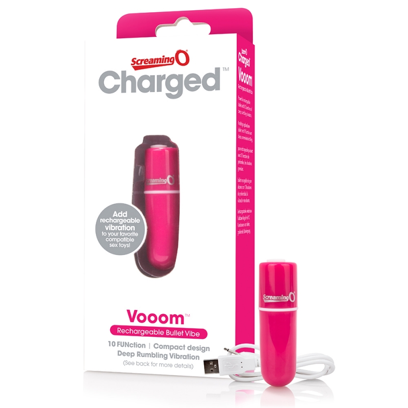 SCAMV-PK110 Screaming O Charged Vooom Rechargeable Bullet Vibe Pink