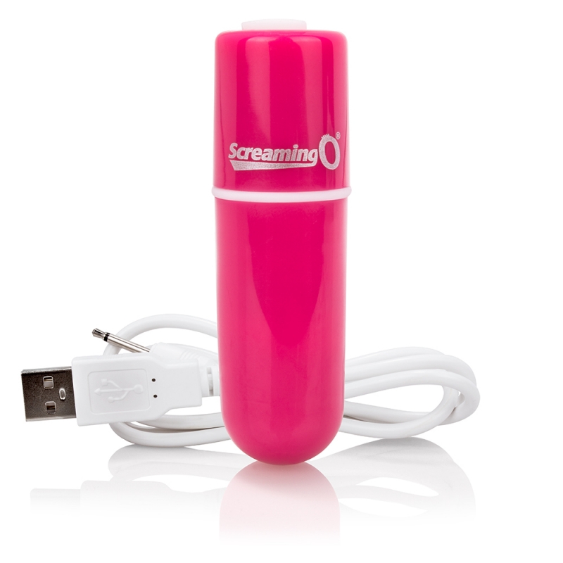 SCAMV-PK110 Screaming O Charged Vooom Rechargeable Bullet Vibe Pink
