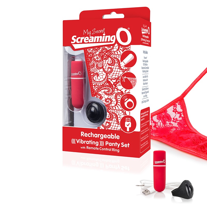 SCAPTY-R-110 Screaming O My Secret Charged Remote Control Panty Red