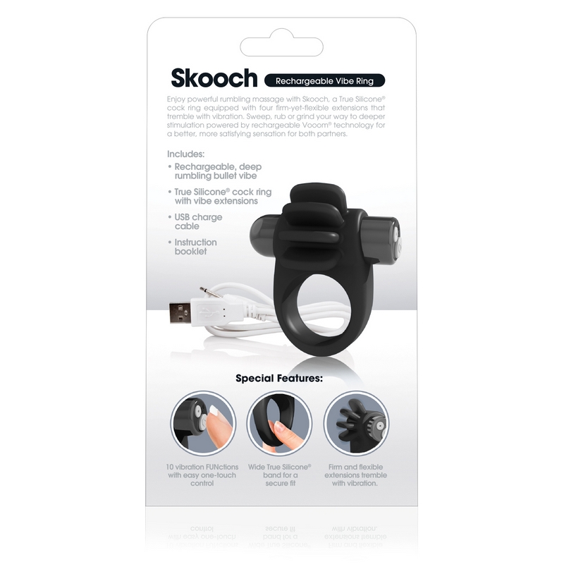 SCASK-BL-110 Screaming O Charged Skooch Ring Black