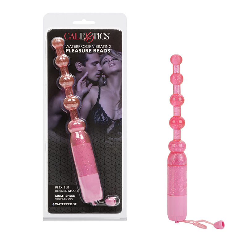 SE1329-04-2 California Exotics Waterproof Vibrating Pleasure Beads Pink